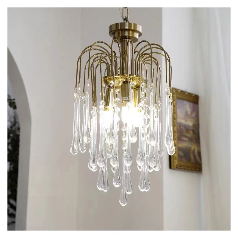 Svietidlo Water Drop Glass Luster