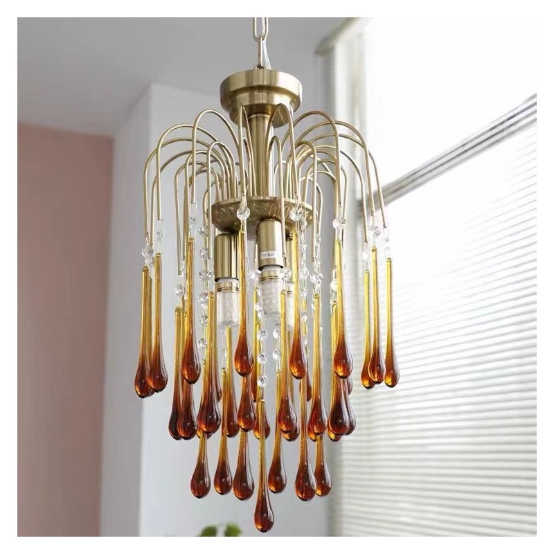 Svietidlo Water Drop Glass Luster