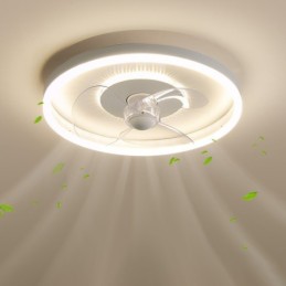 Moderné okrúhle ultratenké tiché, neviditeľné, celospektrálna ochrana očí, stmievateľné zapustené ventilátorové svetlo