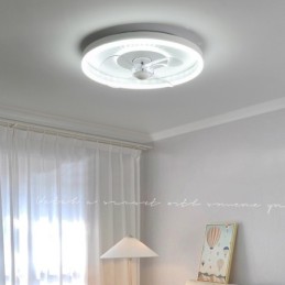 Moderné okrúhle ultratenké tiché, neviditeľné, celospektrálna ochrana očí, stmievateľné zapustené ventilátorové svetlo