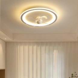 Severské okrúhle ultratenké tiché neviditeľné stmievateľné zapustené ventilátorové svetlo Ochrana očí s plným spektrom