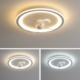 Severské okrúhle ultratenké tiché neviditeľné stmievateľné zapustené ventilátorové svetlo Ochrana očí s plným spektrom