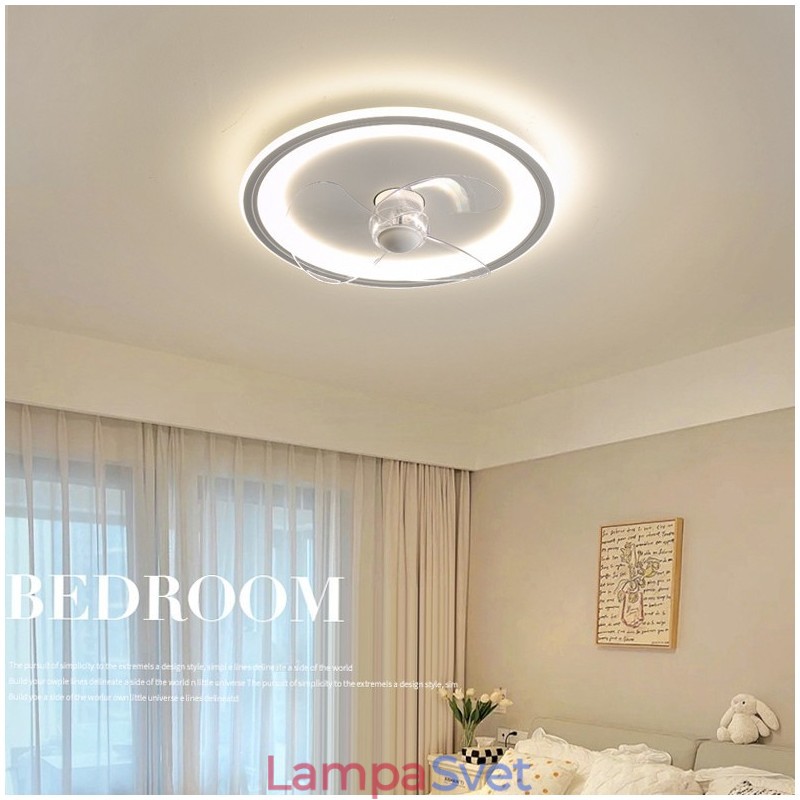 Severské okrúhle ultratenké tiché neviditeľné stmievateľné zapustené ventilátorové svetlo Ochrana očí s plným spektrom
