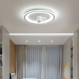 Severské okrúhle ultratenké tiché neviditeľné stmievateľné zapustené ventilátorové svetlo Ochrana očí s plným spektrom