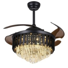 Zaťahovací stropný ventilátor Light Crystal Stropný ventilátor