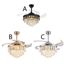 Zaťahovací stropný ventilátor Light Crystal Stropný ventilátor