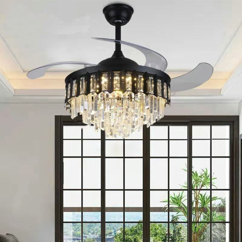 Zaťahovací stropný ventilátor Light Crystal Stropný ventilátor
