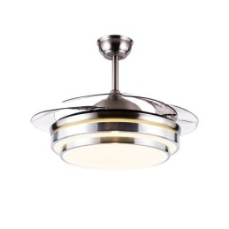 Moderné stropné svietidlo ventilátora ABS ventilátor s lopatkami akrylové osvetlenie