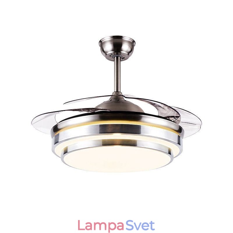 Moderné stropné svietidlo ventilátora ABS ventilátor s lopatkami akrylové osvetlenie