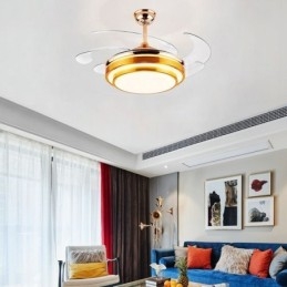 Moderné stropné svietidlo ventilátora ABS ventilátor s lopatkami akrylové osvetlenie