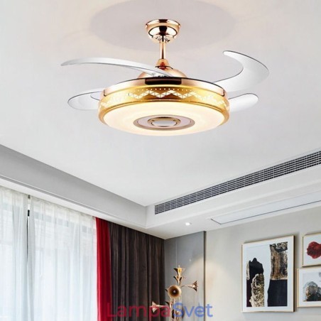 Moderný eletriplatingový stropný ventilátor Invertorové ventilátorové svetlo Moderný eletriplatingový stropný ventilátor Invertorové ventilátorové svetlo