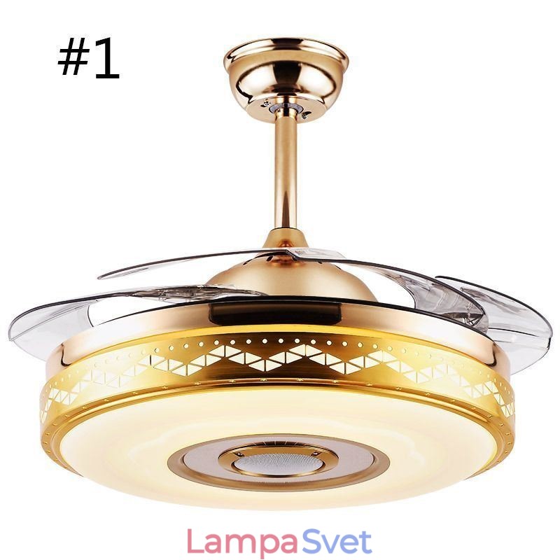 Moderný eletriplatingový stropný ventilátor Invertorové ventilátorové svetlo