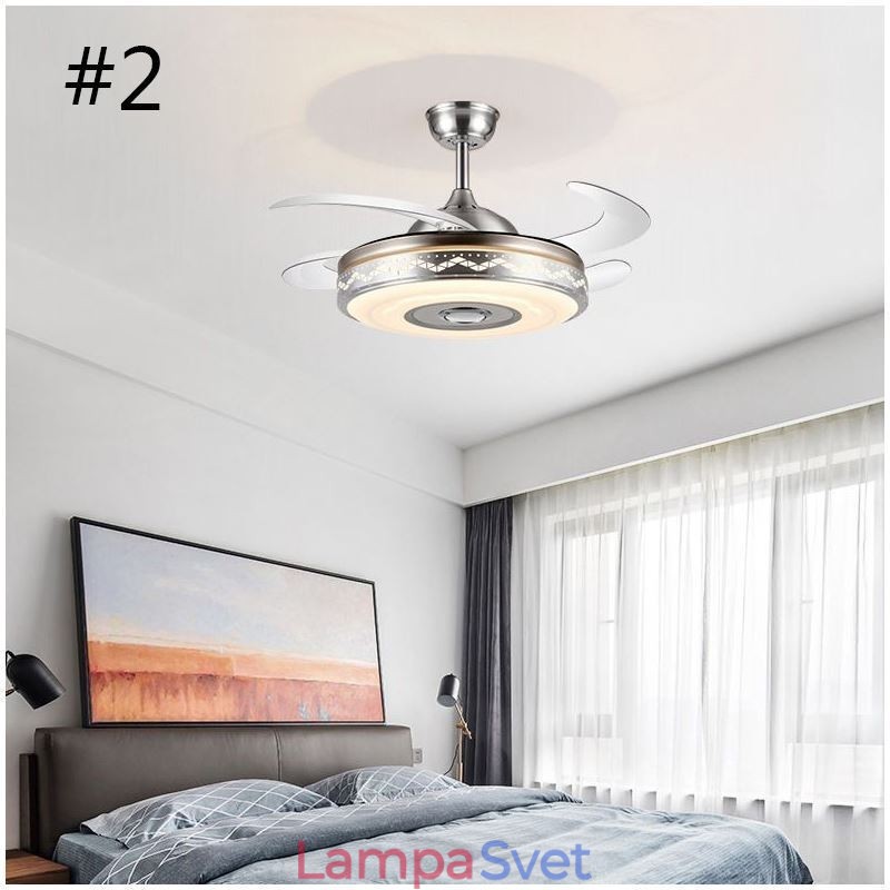 Moderný eletriplatingový stropný ventilátor Invertorové ventilátorové svetlo