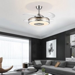 Moderný eletriplatingový stropný ventilátor Invertorové ventilátorové svetlo