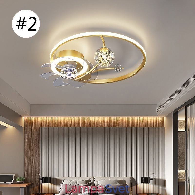 Stropný ventilátor so svetlami Dekor Ventilátor Lampa Akryl