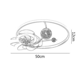 Stropný ventilátor so svetlami Dekor Ventilátor Lampa Akryl