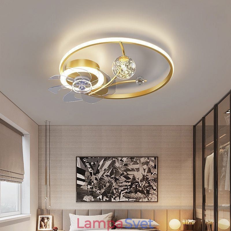 Stropný ventilátor so svetlami Dekor Ventilátor Lampa Akryl