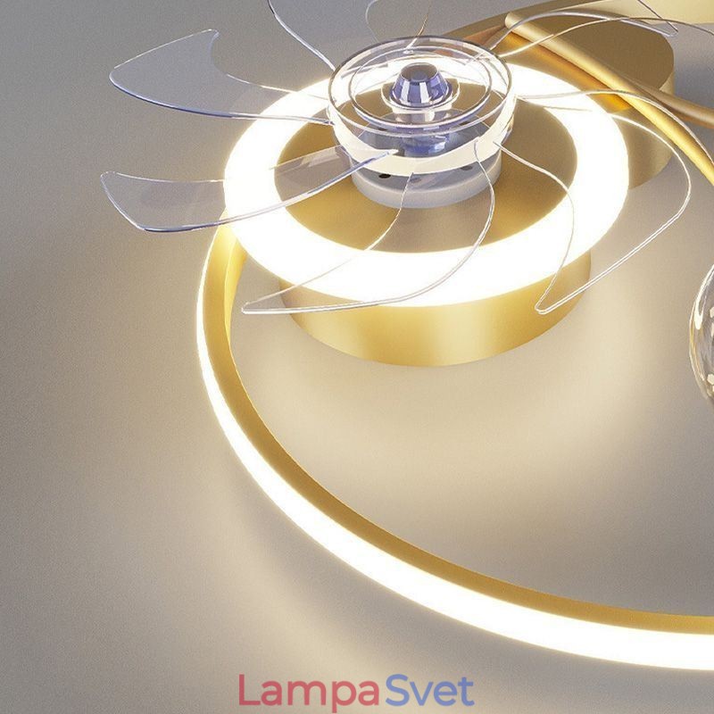 Stropný ventilátor so svetlami Dekor Ventilátor Lampa Akryl