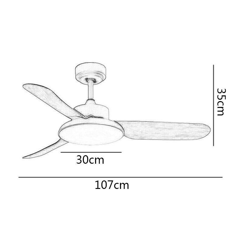 Invertorová lampa do ventilátora Moderná minimalistická lampa do stropného ventilátora
