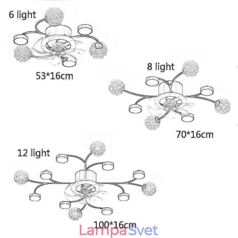 Creative Fan Ceiling Light Stropný luster