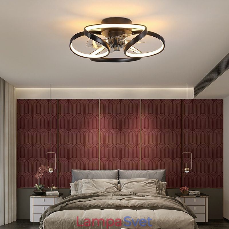 Jedinečný stropný ventilátor a ľahký moderný stropný ventilátor so svetlami