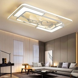Moderné svietidlá s obdĺžnikovým stropným ventilátorom