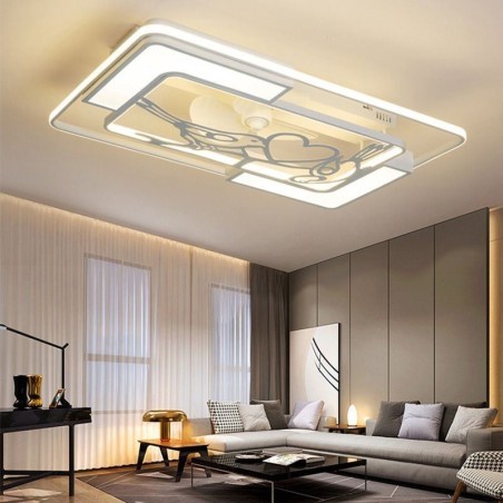 Moderné svietidlá s obdĺžnikovým stropným ventilátorom Moderné svietidlá s obdĺžnikovým stropným ventilátorom