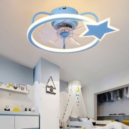 Kreatívna detská stropná lampa s farebným stropným ventilátorom
