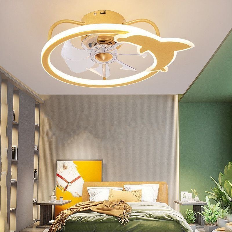 Kreatívna detská stropná lampa s farebným stropným ventilátorom