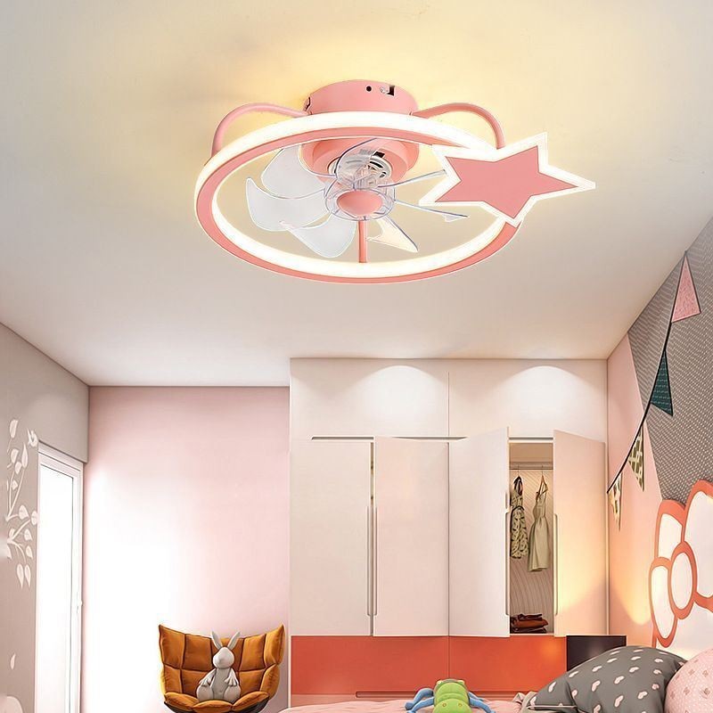 Kreatívna detská stropná lampa s farebným stropným ventilátorom