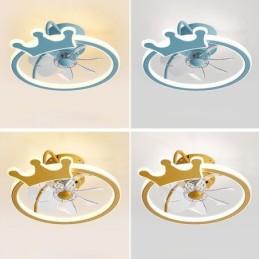 Kreatívna detská stropná lampa s farebným stropným ventilátorom