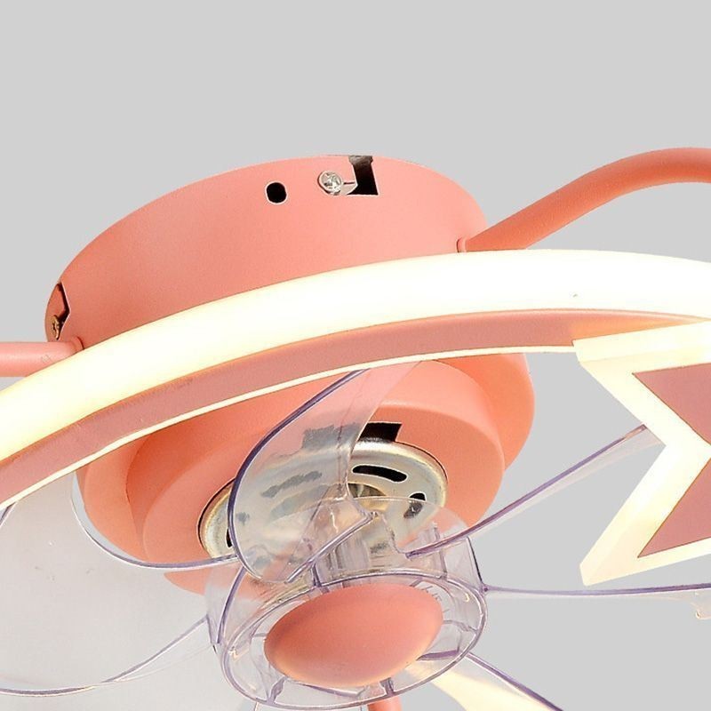 Kreatívna detská stropná lampa s farebným stropným ventilátorom