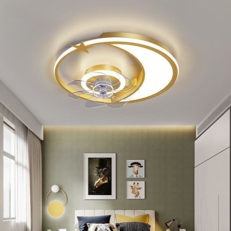 Mesačný stropný ventilátor Light Creativity Stropná lampa Mesačný stropný ventilátor Light Creativity Stropná lampa