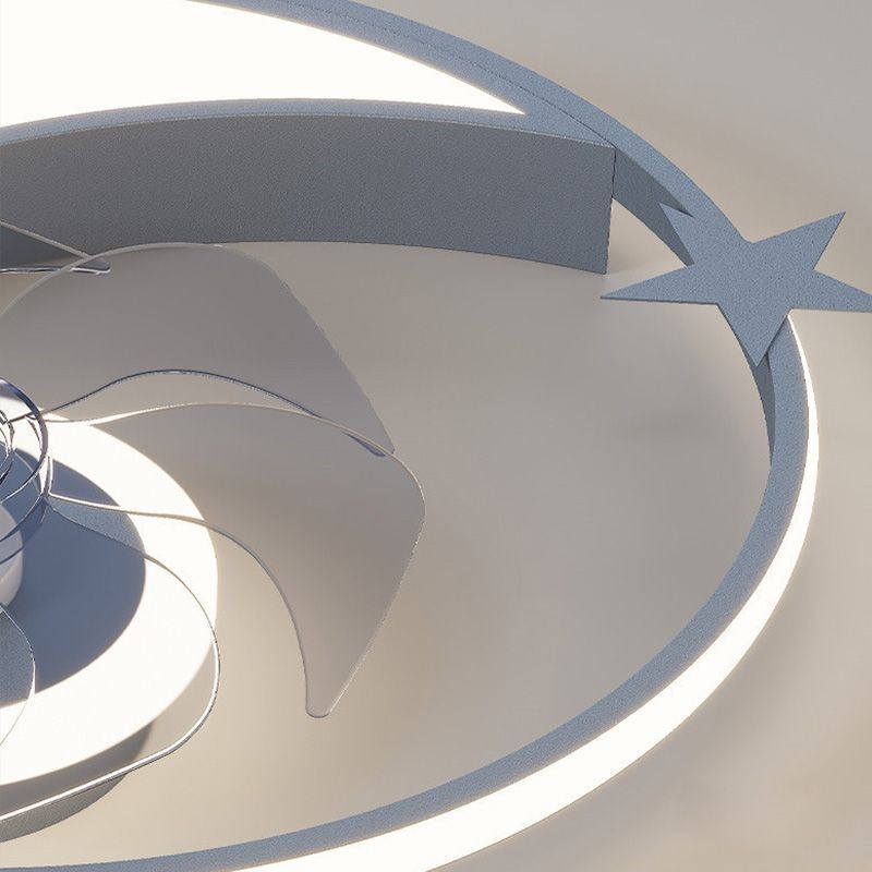 Mesačný stropný ventilátor Light Creativity Stropná lampa