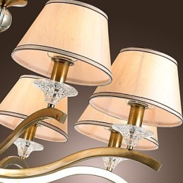 Moderný súčasný tradičný klasický rustikálny lodgový mosadzný kovový luster Vintage Country Island