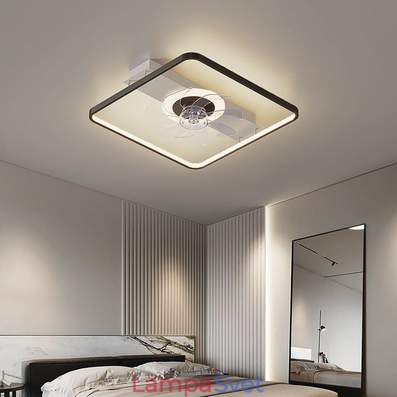 Moderný stropný ventilátor so svetlami na diaľkové ovládanie