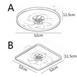 Moderný stropný ventilátor so svetlami na diaľkové ovládanie