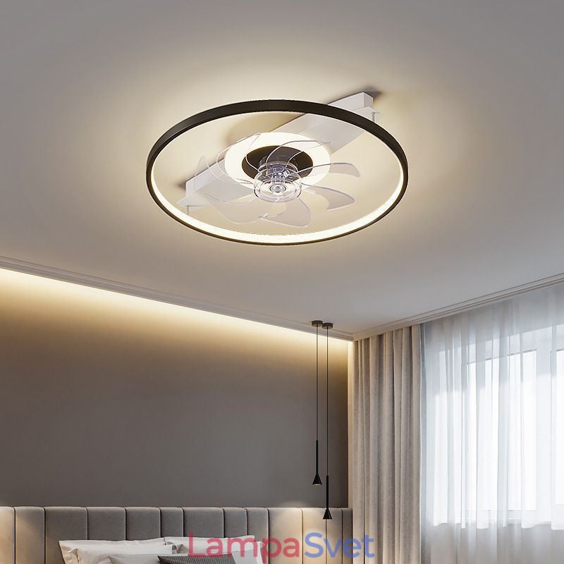 Moderný stropný ventilátor so svetlami na diaľkové ovládanie