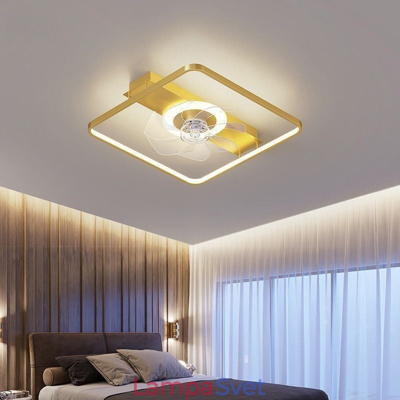 Moderný stropný ventilátor so svetlami na diaľkové ovládanie