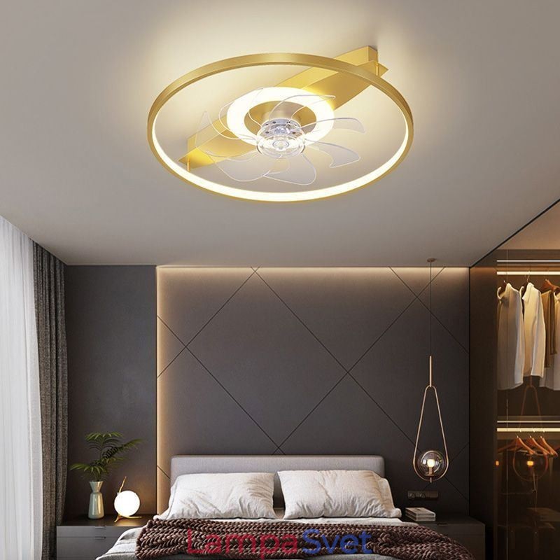 Moderný stropný ventilátor so svetlami na diaľkové ovládanie