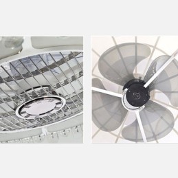 Krištáľový stropný ventilátor Light Gold okrúhle stropné svietidlo