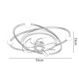 Moderné stropné ventilátory Vnútorné osvetlenie Jedáleň
