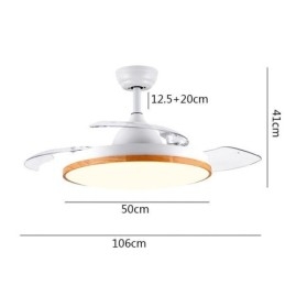 Moderné invertorové svietidlo stropného ventilátora Diaľkové ovládanie stropného svietidla Tricolor Stmievanie