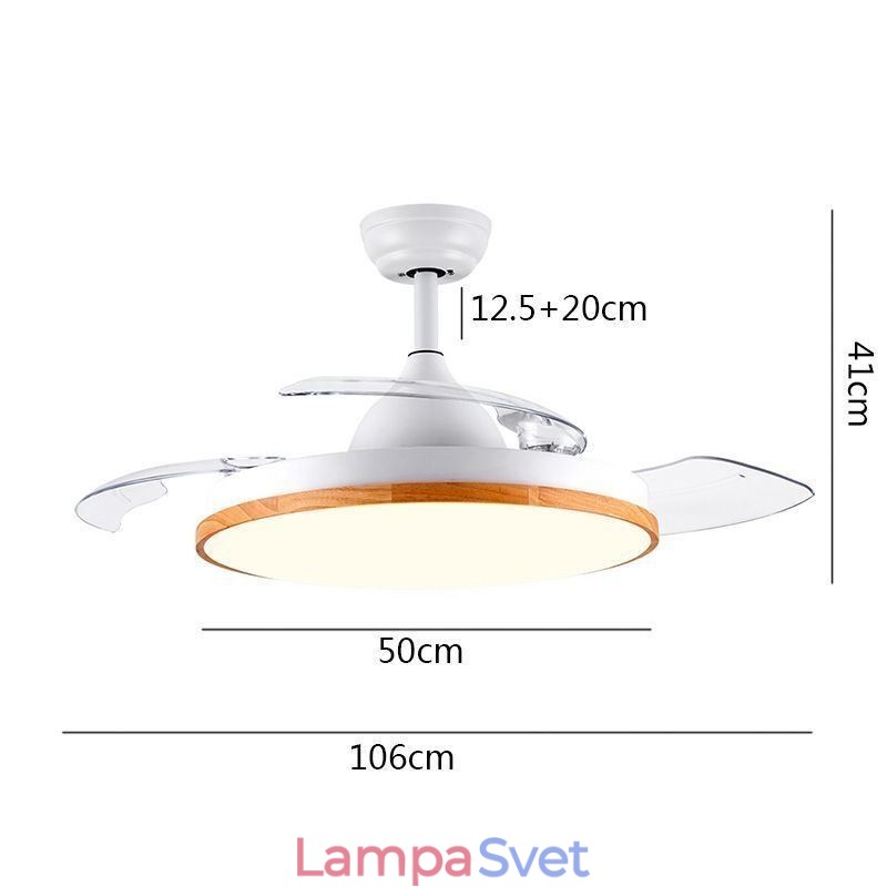 Moderné invertorové svietidlo stropného ventilátora Diaľkové ovládanie stropného svietidla Tricolor Stmievanie