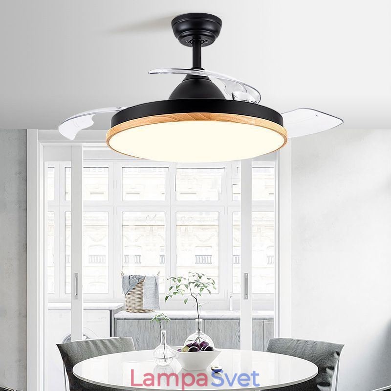 Moderné invertorové svietidlo stropného ventilátora Diaľkové ovládanie stropného svietidla Tricolor Stmievanie
