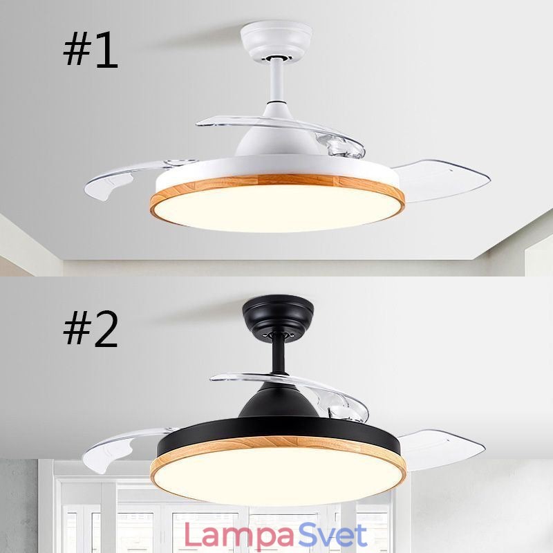 Moderné invertorové svietidlo stropného ventilátora Diaľkové ovládanie stropného svietidla Tricolor Stmievanie