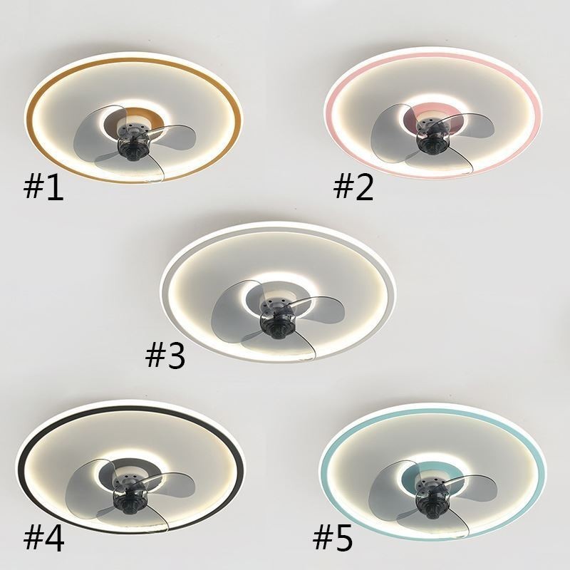 Macaron Stropný ventilátor Light Diaľkové ovládanie Decor Ventilateur