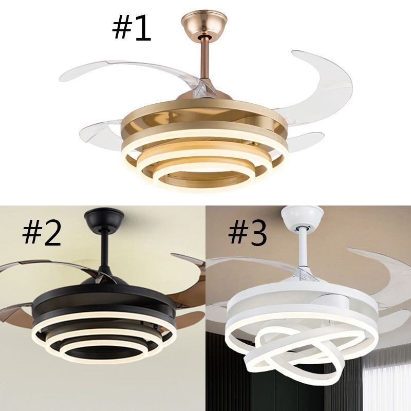 Kreatívny invertorový ventilátor Luster Ventilátor Svetlo