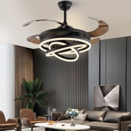 Kreatívny invertorový ventilátor Luster Ventilátor Svetlo