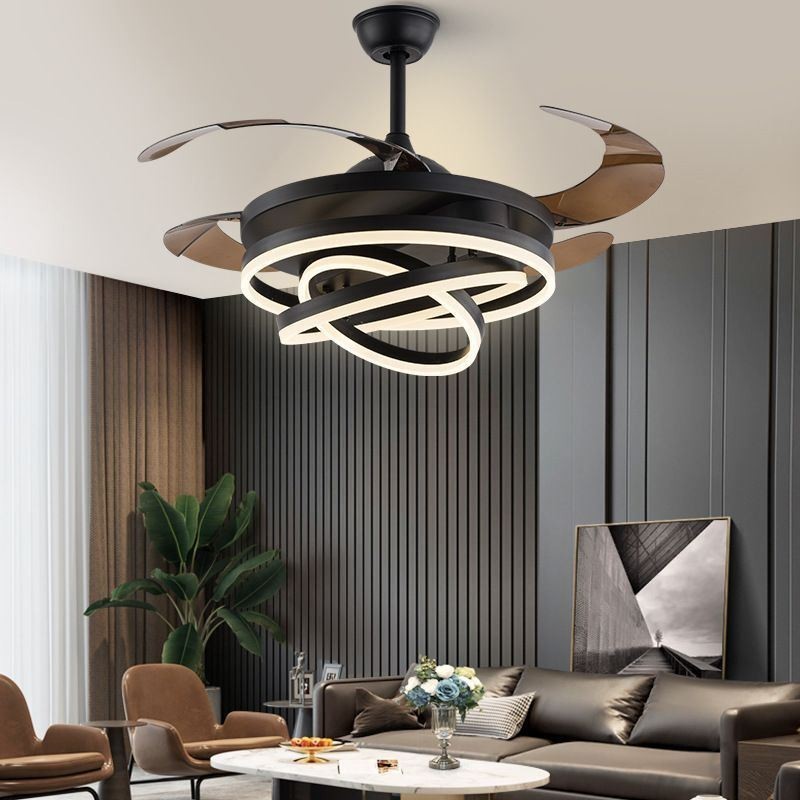 Kreatívny invertorový ventilátor Luster Ventilátor Svetlo